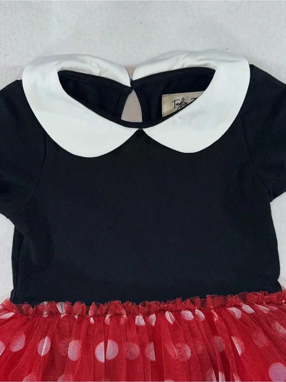 Taylor Joelle Minnie Mouse Peter Pan Collar Polka dot tulle Disney princess puff